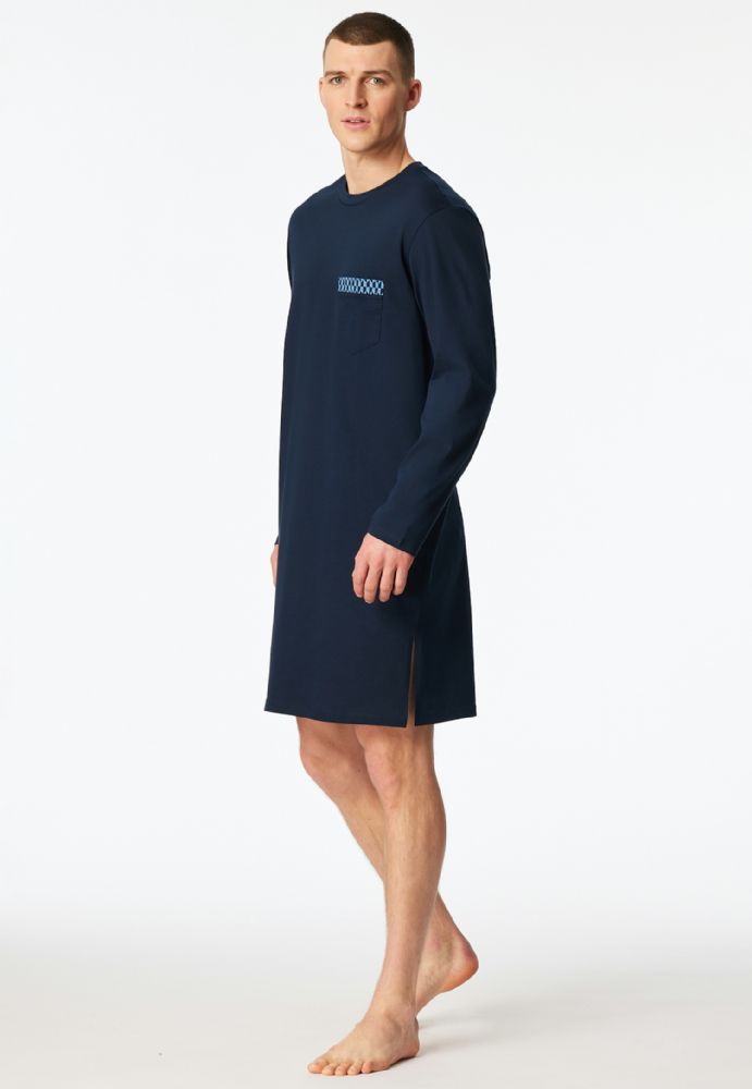 Vacchetti | Camicio Da Notte Uomo Girocollo Tinta Unita 182901 Cotone Jersey