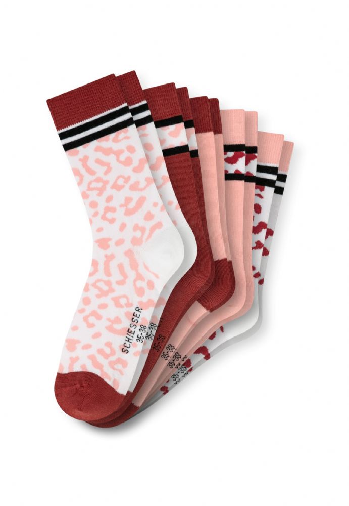 Vacchetti | 5 Calze Corte Ragazza / Donna Assortite 183289 Cotone Elasticizzato