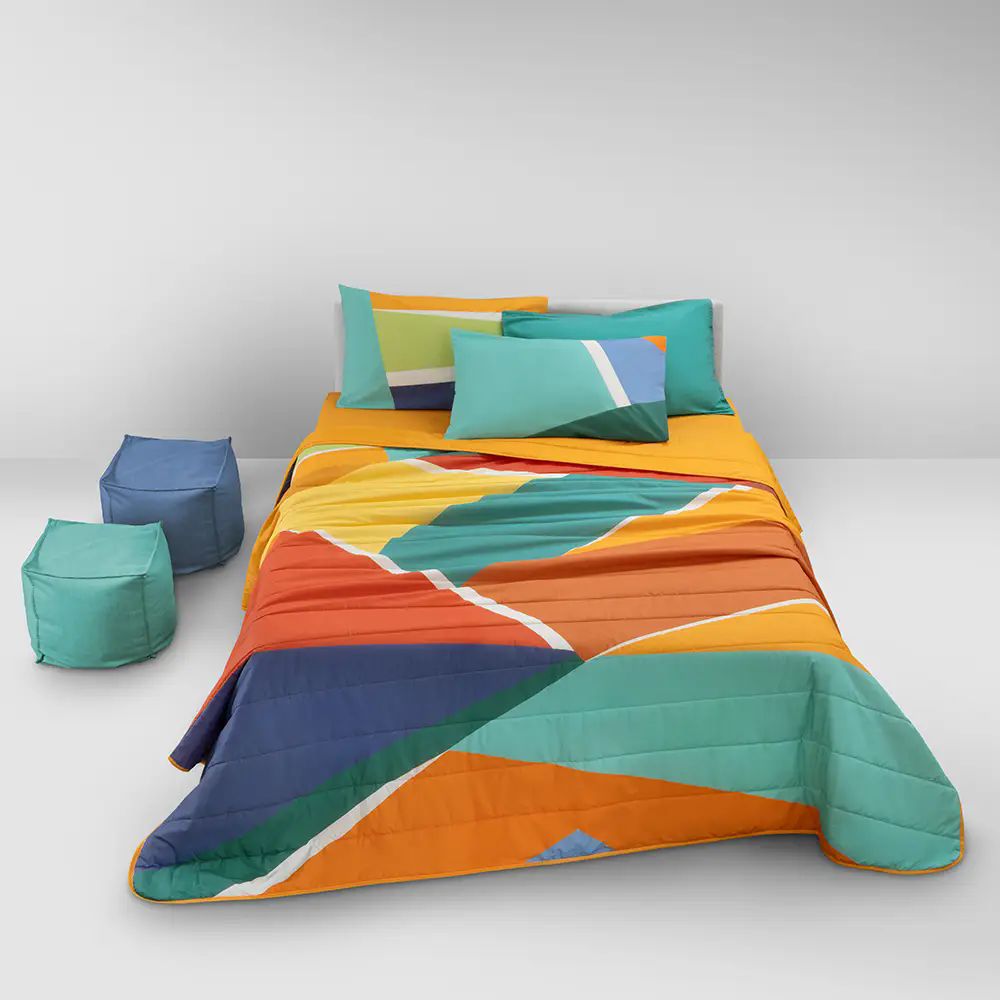 Vacchetti | Copriletto Trapuntato Quilt 2 Piazze Fantasia Joy Seaside Cotone