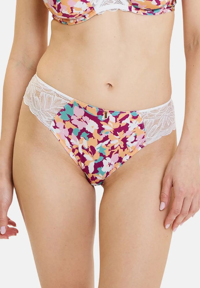 Vacchetti | Slip Donna Midi Con Inserti In Pizzo Suzan Fantaisy 60PAN97 Microfibra