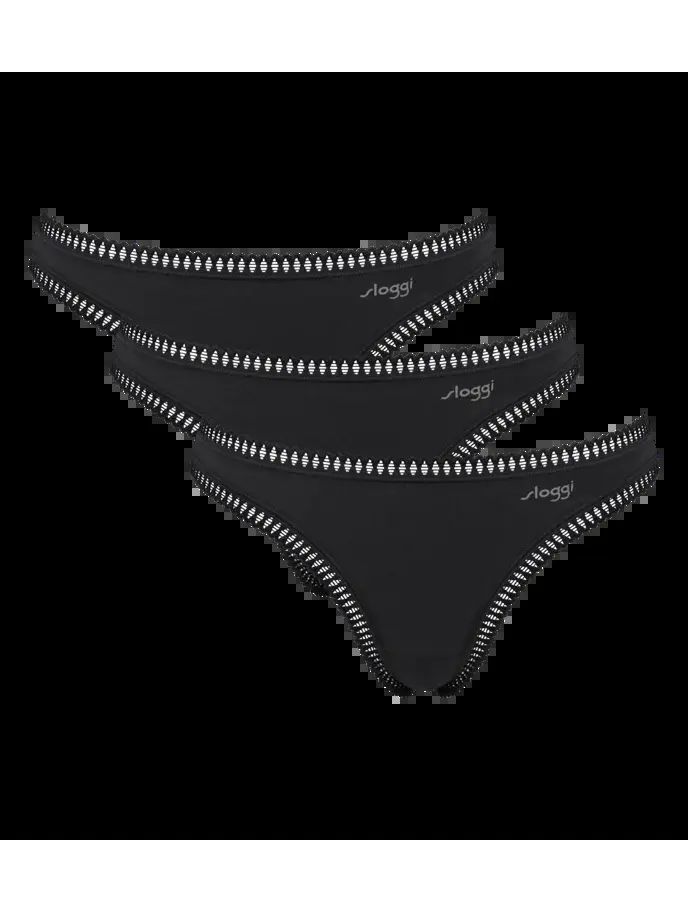 Vacchetti | 3 Slip Perizoma Fianco Basso Fantasia Go Crush String Cotone Elasticizzato Biologico