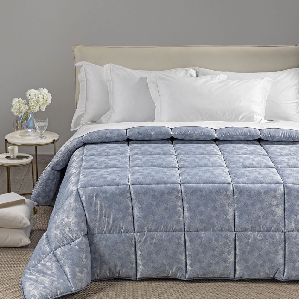 Vacchetti | Trapunta 2 Piazze Fantasia Dreaming Texture Raso Jacquard Di Cotone