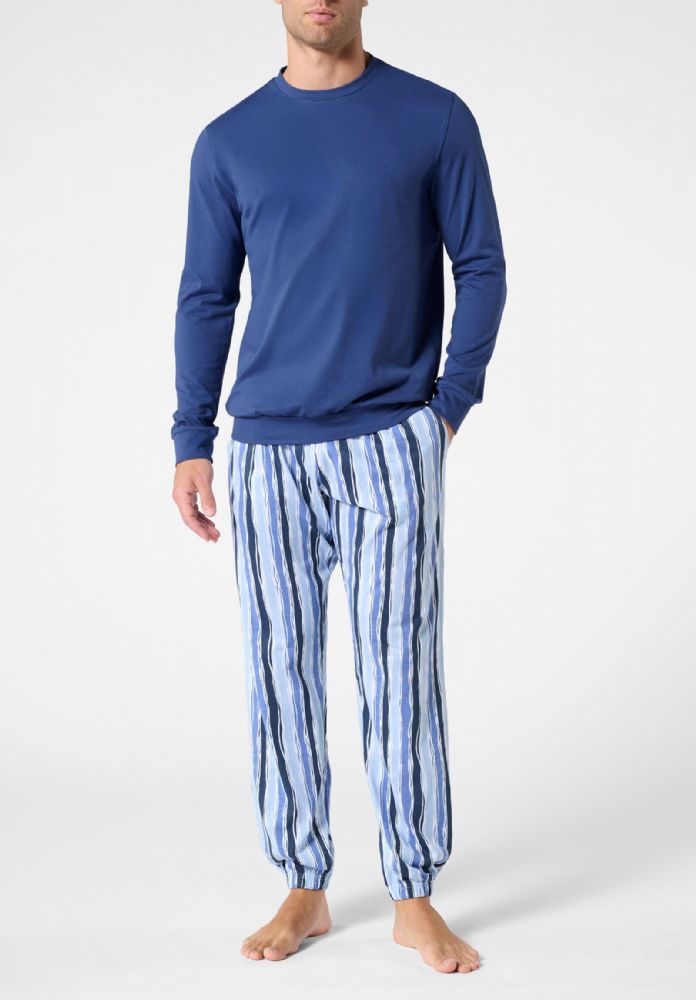 Vacchetti | Pigiama Uomo Girocollo Con Polsino Fantasia VPRT93398 Cotone Jersey