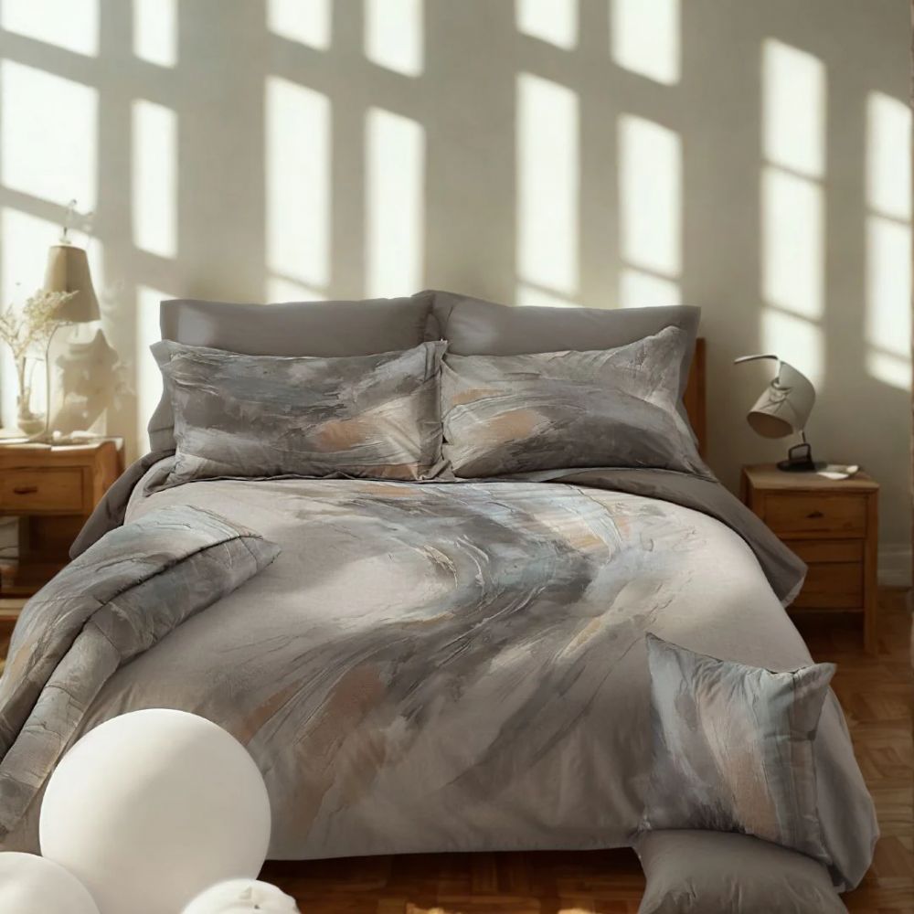 Vacchetti | Parure Copripiumino 2 Piazze Fantasia Wind Cotone Percalle